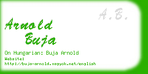 arnold buja business card